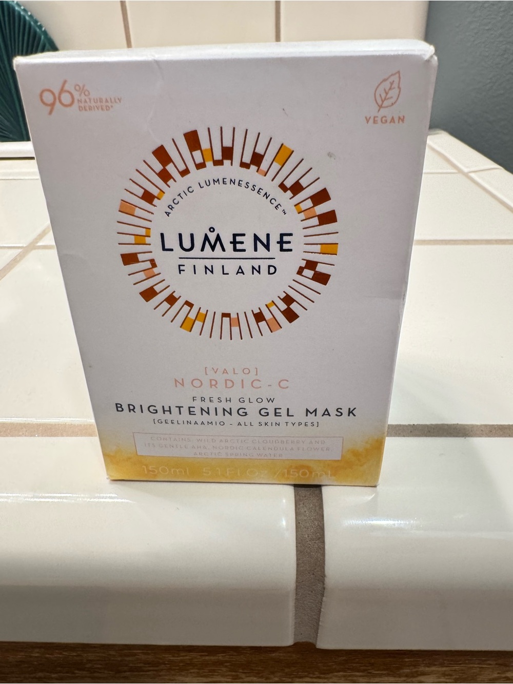 Lumene Brightening Gel Mask- Vegan Skincare With Cloudberry Extract| AHA Acids
